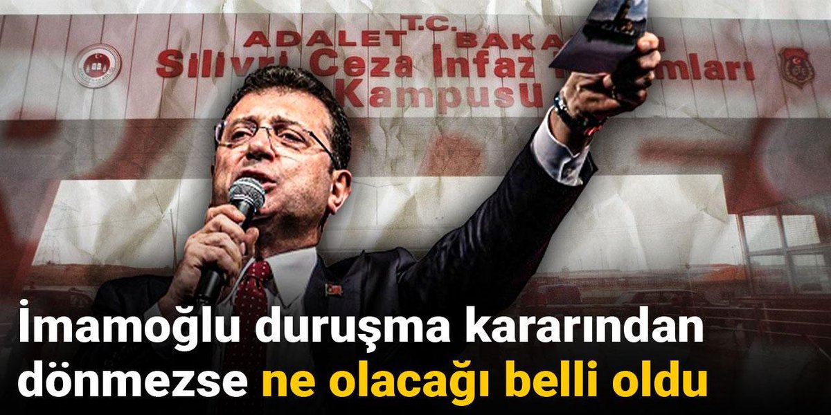 "Bilirkişi davası" olarak bilinen davanın 10.30'da görülecek ilk duruşması Çağlayan'dan Silivri'ye alındı

İmamoğlu ve avukatları kararı 'hukuka aykırı' bularak duruşmaya katılmama kararı aldı 

İmamoğlu duruşma kararından dönmezse ne olacağı belli oldu
halktv.com.tr/gundem/imamogl…