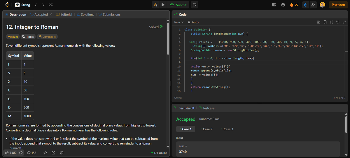 surajshinde_87's tweet photo. Day 30 of my #DSAChallenge
π Month-End Sprint β Reviewing All Core Topics
Solved
@LeetCode
#24
#13
#61
#12
#3423
Wrapped up Month 1 strong β on to the next! πͺπ₯
#Day30 #LeetCode #Java #SurajShinde #ProblemSolving #100DaysOfCode #CodingJourney #DSA #LogicBuilding #DailyDSA https://t.co/2UURU7rl9Y