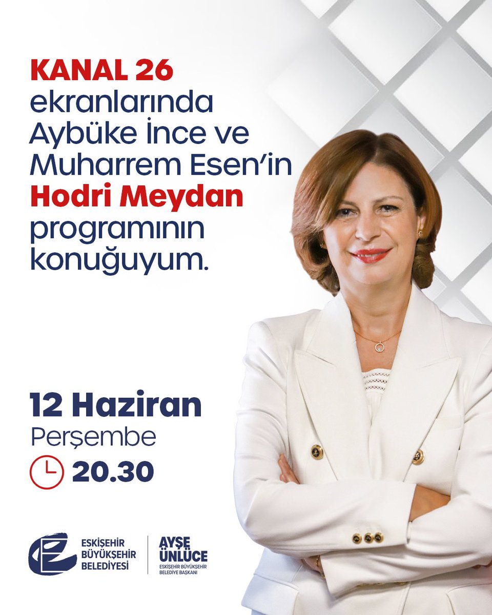 Değerli hemşehrilerim, 

Kanal 26 ekranlarında Hodri Meydan programında değerli gazeteciler Aybüke İnce ve Muharrem Esen’in sorularını yanıtlayacağım.

Bu akşam 20.30’da Kanal 26 ekranlarında buluşalım.