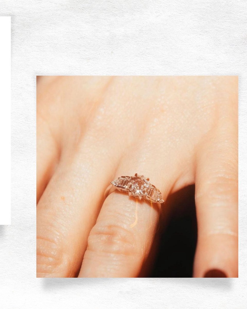 Brie’s engagement ring is a masterpiece of unique shapes, perfectly reflecting her one-of-a-kind nature. From the very start, Sara knew she wanted something different – a black stone, gold accents, and the perfect mix of elegance and edge 💍

#bridaljewellery #couplesjewellery