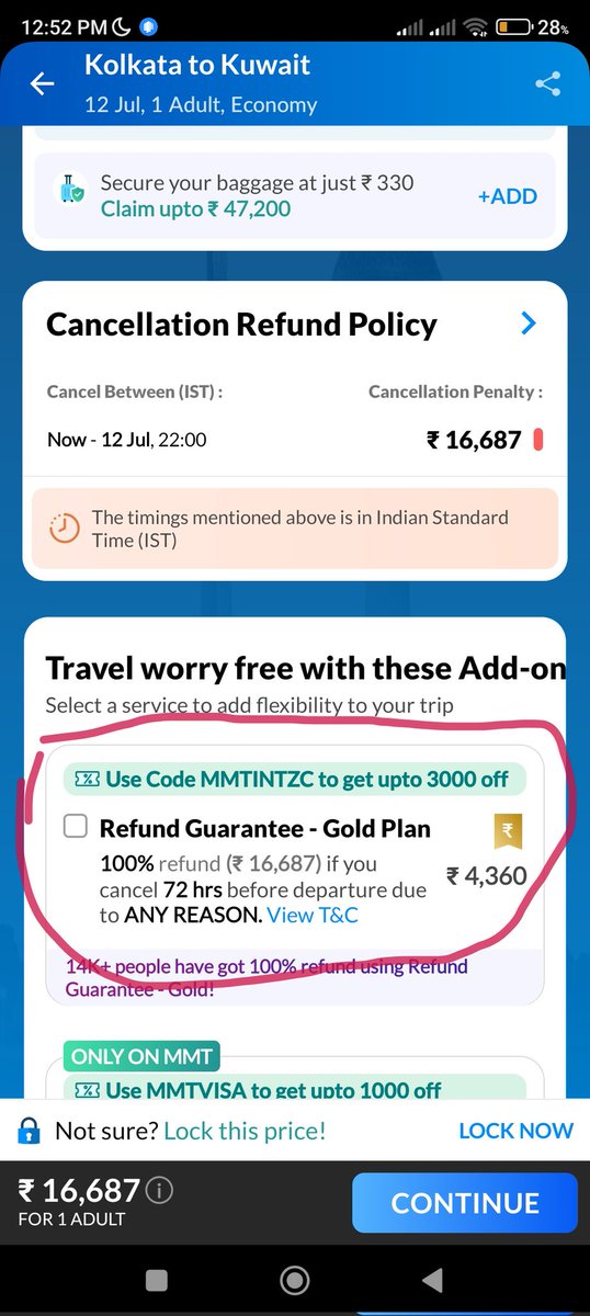 MithunSecure's tweet photo. @AskMakeMyTrip @Make_my_trip__ @MakeMyTrip00 

Booking id=NN7AEW7P12968136770
Due to No Job Availability I cancel my booking, using mmt cancel for any reason service.
Now Mmt makes Drama for giving Refund.last 7 Days
It's Reality of MMT SERVICE.

Don't Use MMT,
#BYCOTTMMT https://t.co/QYffz0Kq4J