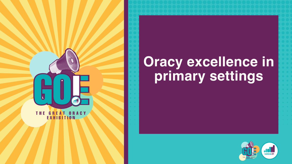 🔦Session Spotlight🔦: Oracy excellence in primary settings. 

Join 3 primary schools from across the country as they discuss their journeys to oracy excellence. Secure your tickets to #GOE25 15th October, Birmingham eu1.hubs.ly/H0kS4mZ0
