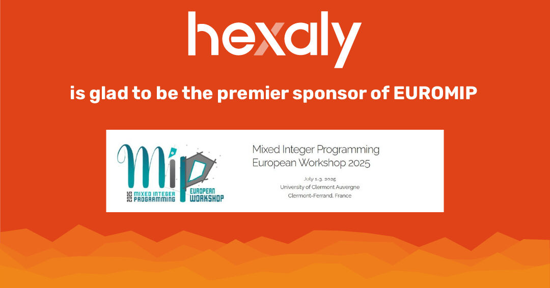 Hexaly is glad to be the premier sponsor of EUROMIP 2025, the first Mixed Integer Programming European Workshop 📣

📍 Location: Clermont-Ferrand, France
🗓️ Dates: July 01 to 03, 2025

🔗hexaly.com/event/mixed-in…

#ORMS