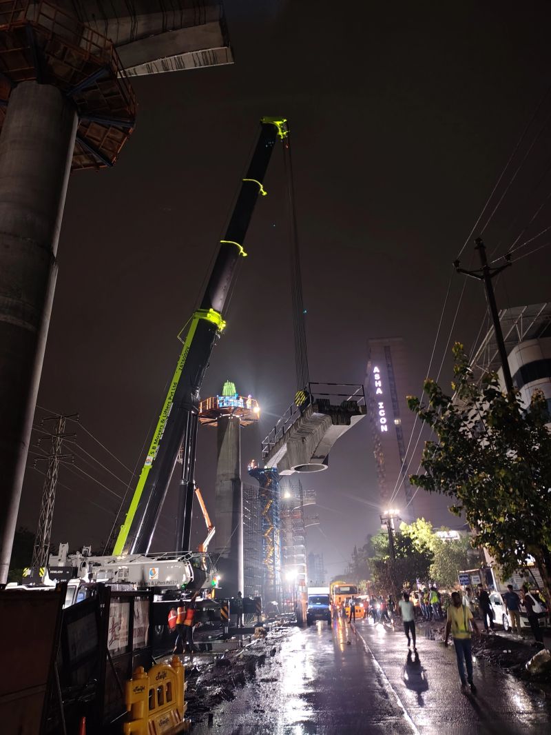 Mumbaimetro L12
(Kalyan-Taloja)
The piers on the line are unusually tall and slim,i am yet to visit this line so cant comment on the reason for it
📷Arpit Singh