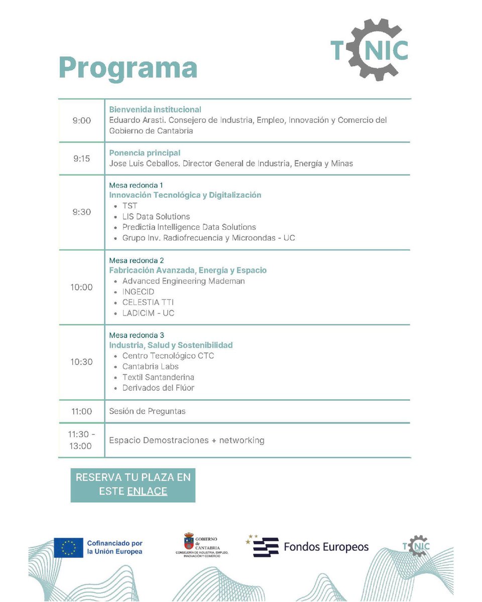 Predictia (@predictia) on Twitter photo 🗓️Este viernes participamos en una mesa redonda organizada por <a href="/C_IndusEmpleo/">Consejería de Industria, Empleo e Innovación 🇵🇱</a> <a href="/cantabriaes/">Gobierno Cantabria</a> en la que hablaremos de Solar-OPT ☀️ un proyecto para desarrollar servicios con #IA que mejoren la eficiencia de instalaciones fotovoltaicas.
¡Reserva tu plaza! docs.google.com/forms/d/e/1FAI… 🗓️Este viernes participamos en una mesa redonda organizada por <a href="/C_IndusEmpleo/">Consejería de Industria, Empleo e Innovación 🇵🇱</a> <a href="/cantabriaes/">Gobierno Cantabria</a> en la que hablaremos de Solar-OPT ☀️ un proyecto para desarrollar servicios con #IA que mejoren la eficiencia de instalaciones fotovoltaicas.
¡Reserva tu plaza! docs.google.com/forms/d/e/1FAI…