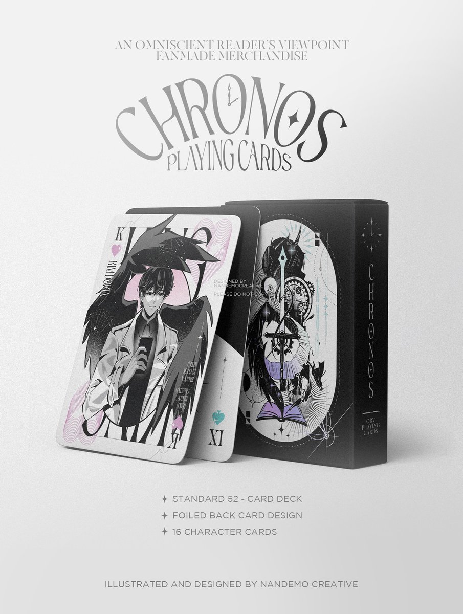 [RTs / shares 🙏] Hello hello! My ORV playing cards concept are finally finished!! I can't wait to show you everything. 

Pre-orders will start on June 20! More details in the following days~

I've never been more proud of my work 🥺#orvplayingcards #orv