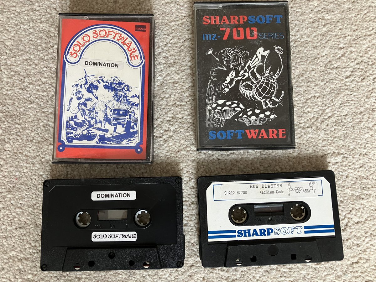 Some more arrivals today :) I already had ‘Domination’ but this is a variation of the cassette not already in my collection and I only had a pirate copy of Bug Blaster up to now so it’s good to have the original!