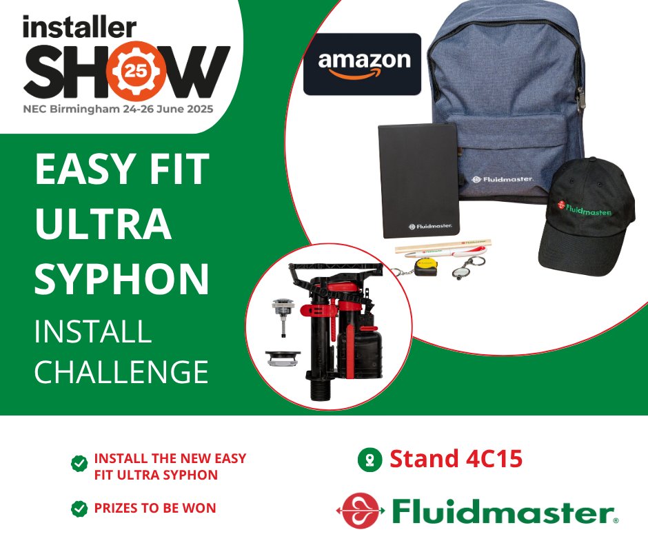 Catch us at stand 4C15 this #InstallerSHOW for a chance to win some fabulous prizes. Install the new Easy Fit Ultra Syphon, check out new products and chat to the Fluidmaster team. #tradeshow #installershow2025