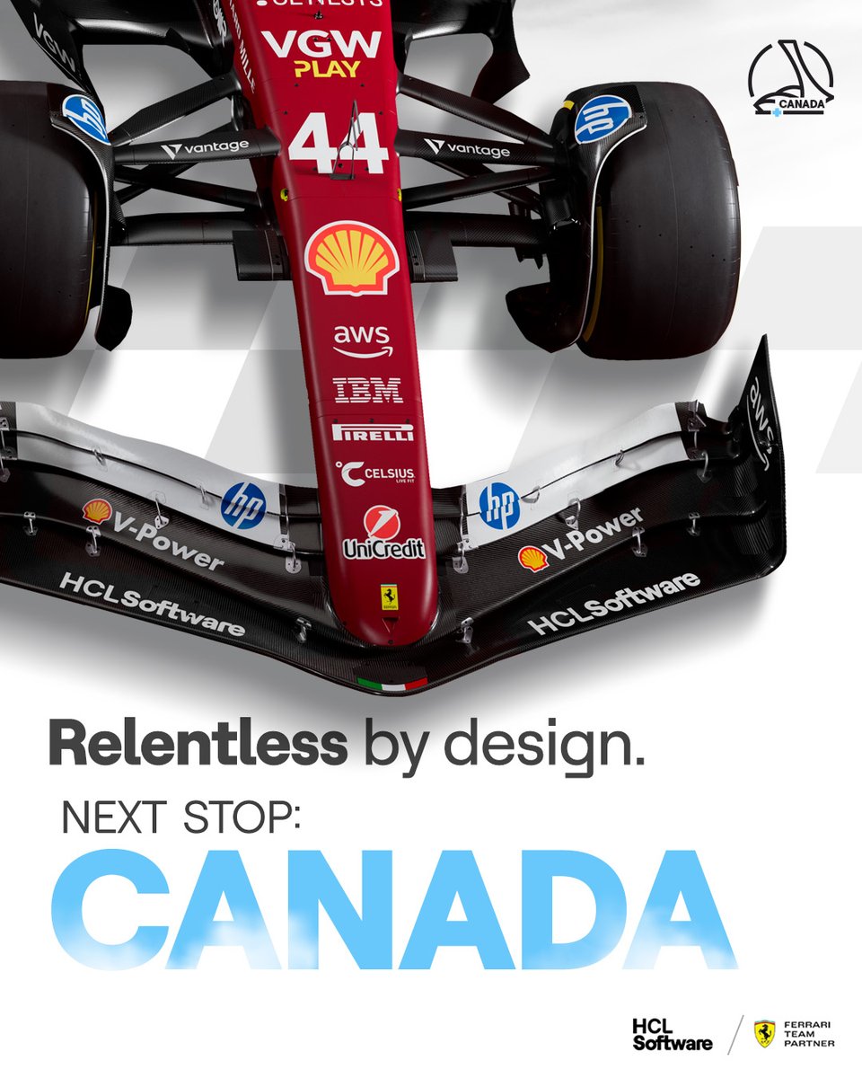 HCLSoftware (@hclsoftware) on Twitter photo Ready for Montreal.
This weekend, HCLSoftware proudly stands with <a href="/ScuderiaFerrari/">Scuderia Ferrari HP</a> in Canada, driving innovation, speed, and elite performance.
Let the engines roar.
#HCLSoftware #ScuderiaFerrariHP #F1 #CanadaGP #Ferrari #Formula1 Ready for Montreal.
This weekend, HCLSoftware proudly stands with <a href="/ScuderiaFerrari/">Scuderia Ferrari HP</a> in Canada, driving innovation, speed, and elite performance.
Let the engines roar.
#HCLSoftware #ScuderiaFerrariHP #F1 #CanadaGP #Ferrari #Formula1