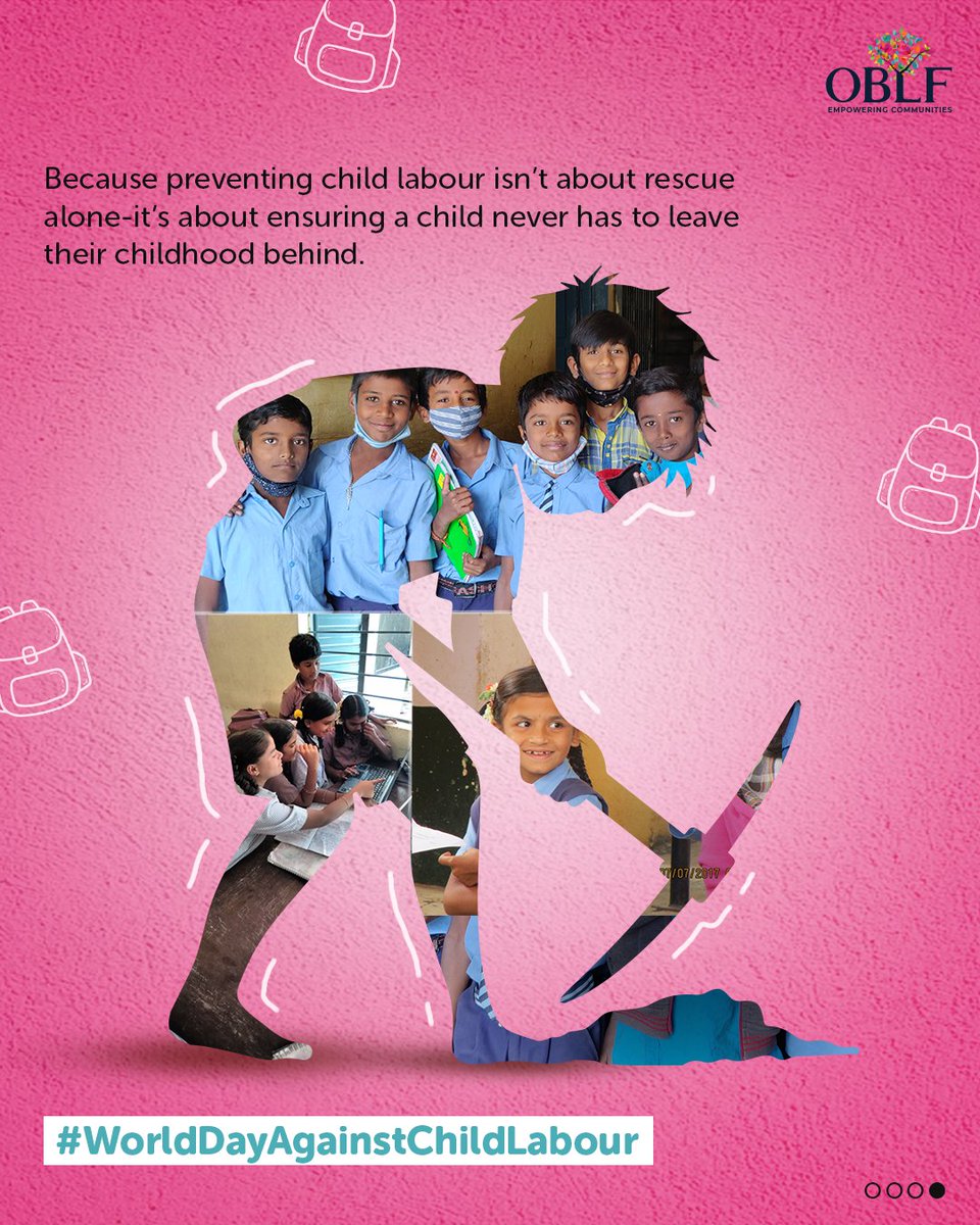 Prevention begins long before a child is pulled into work. At #OBLF, we work with at-risk communities to keep children in classrooms and on playgrounds, with early learning support, family engagement &amp; sports-based life skills. #WorldDayAgainstChildLabour #StopChildLabour