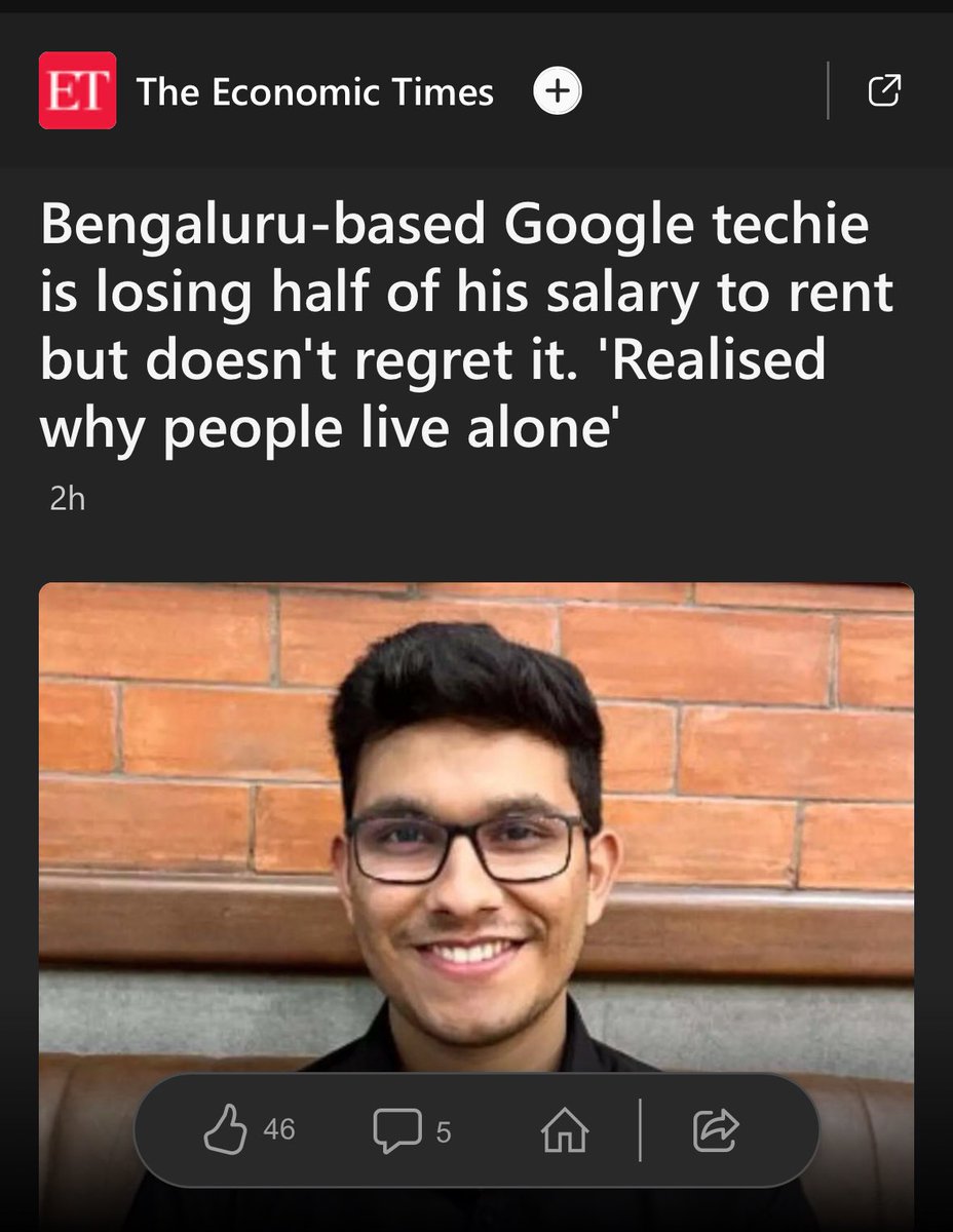 Looks like <a href="/EconomicTimes/">Economic Times</a> team didn’t have anything useful to cover so they picked up my tweet, exaggerated it for no reason and posted it with such a big picture of mine. Also used my employer’s name just to get views. They neither knew my salary nor the flat’s rent but just