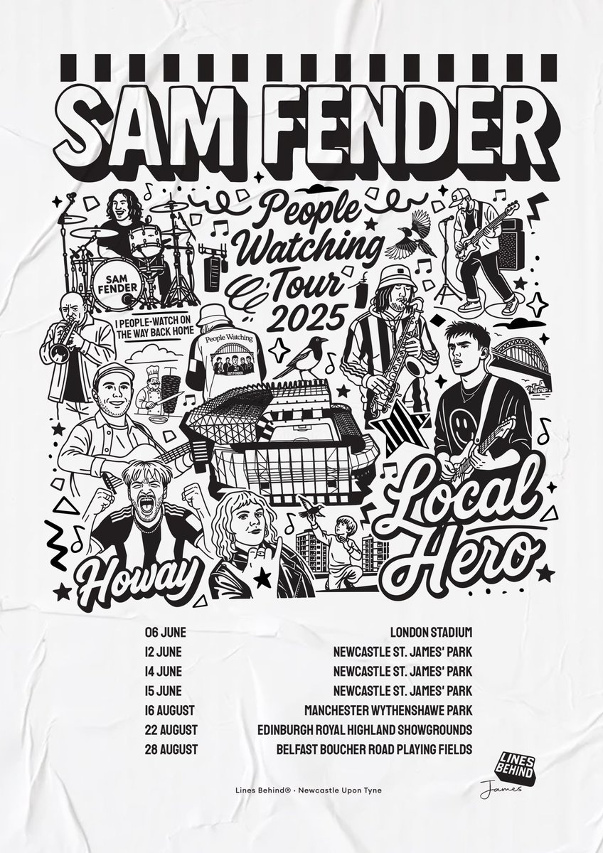NUFC Gallowgate 🏆 (@nufcgallowgate) on Twitter photo People Watching Tour 2025
<a href="/samfendermusic/">Sam Fender</a> 
<a href="/lines_behind/">Lines Behind — James Dixon</a> #NUFC People Watching Tour 2025
<a href="/samfendermusic/">Sam Fender</a> 
<a href="/lines_behind/">Lines Behind — James Dixon</a> #NUFC