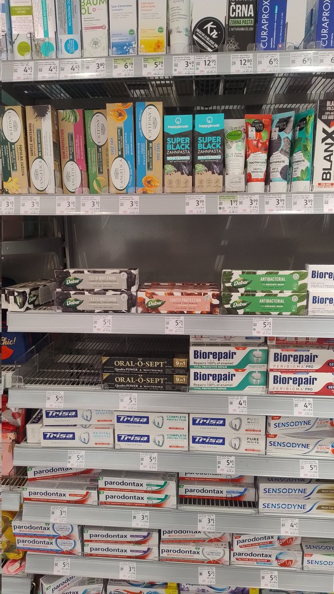 Individual Maverick (@p13puneetc) on Twitter photo Was pleasantly surprised to see #Dabur sitting in the top shelf of toothpaste aisle in a supermarket in Slovenia 👍🏻
Hope <a href="/DaburIndia/">Dabur India Ltd</a> pushes for higher exports in Europe and Middle East markets, as this can help bring back growth
#Fmcg #FMCGisLife <a href="/blitzkreigm/">Mangalam Maloo</a> Was pleasantly surprised to see #Dabur sitting in the top shelf of toothpaste aisle in a supermarket in Slovenia 👍🏻
Hope <a href="/DaburIndia/">Dabur India Ltd</a> pushes for higher exports in Europe and Middle East markets, as this can help bring back growth
#Fmcg #FMCGisLife <a href="/blitzkreigm/">Mangalam Maloo</a>