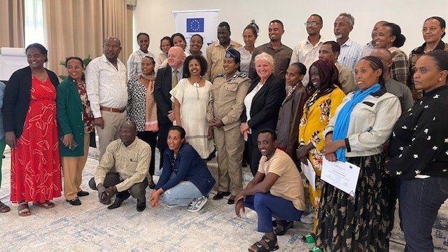 Ethiopia: training for federal police investigators on physical + psychological effects of GBV; adopting survivor-centered + trauma-informed approach in investigation; forensic retrieval, continuity, and examination of evidence from GBV crime scenes, among other topics.