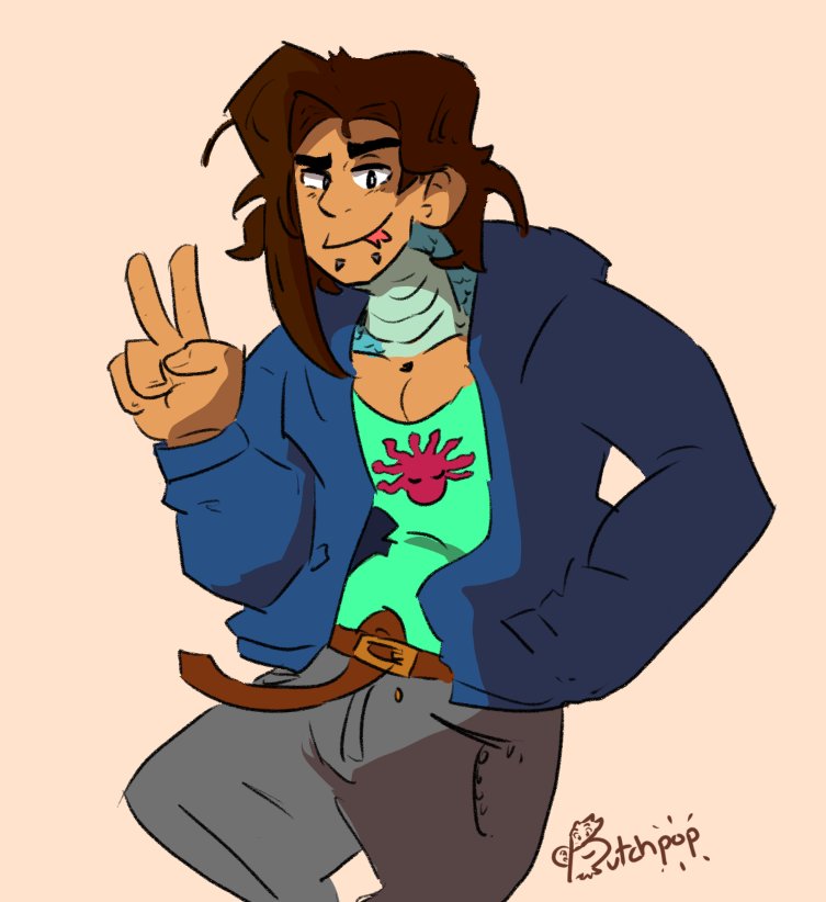 AquaWolf05's tweet photo. Hehehehe, look at the amazing artwork Butch did of my character Cade

Ahhhh i love it so much https://t.co/1yalTuhTQR
