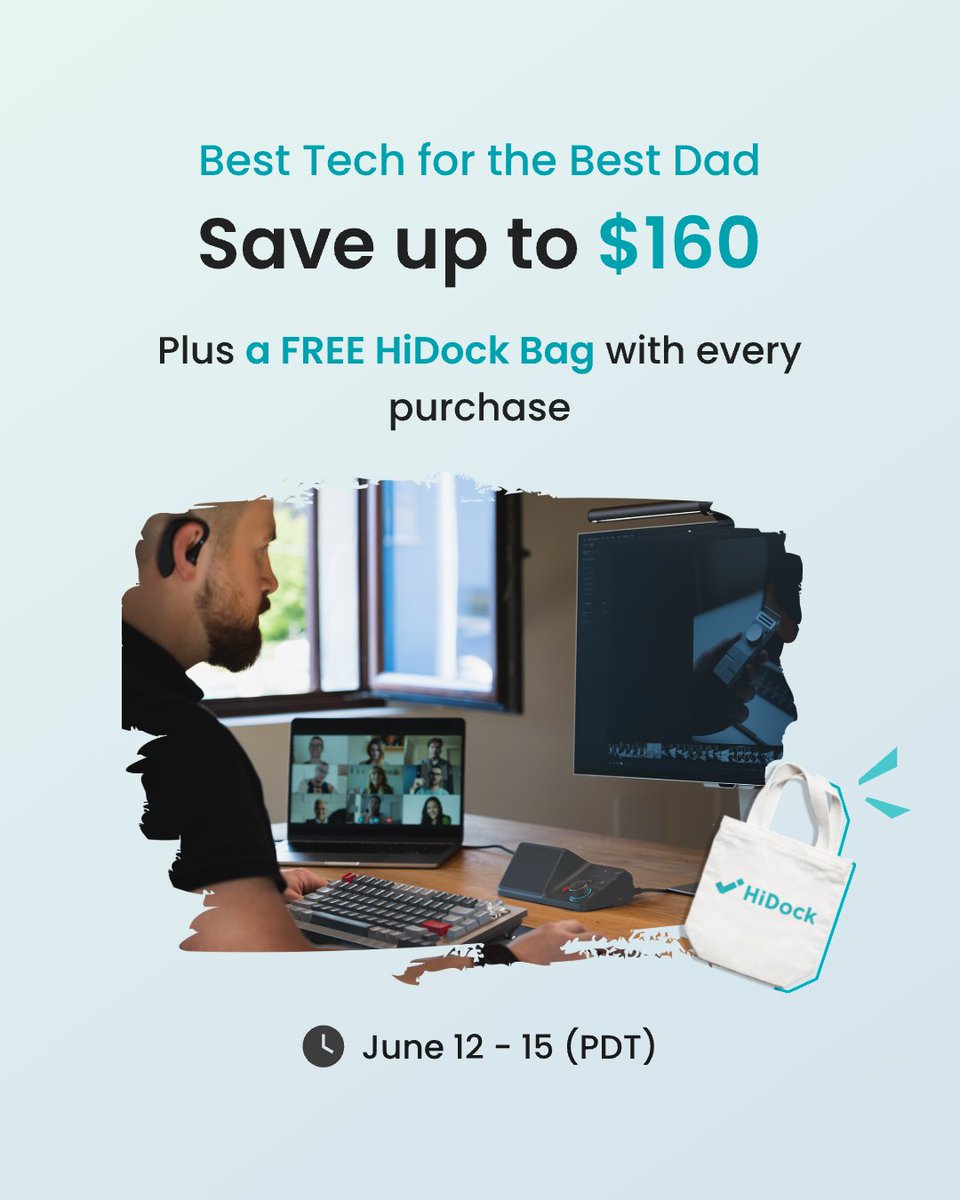 This Father's Day, give the HiDock to tech-loving dad. 👔

This AI-powered docking station simplifies his day, captures meeting insights, and takes the hassle out of note-taking.

Let AI do the heavy lifting. The best dad deserves more time for what really matters.

🔗 Shop now