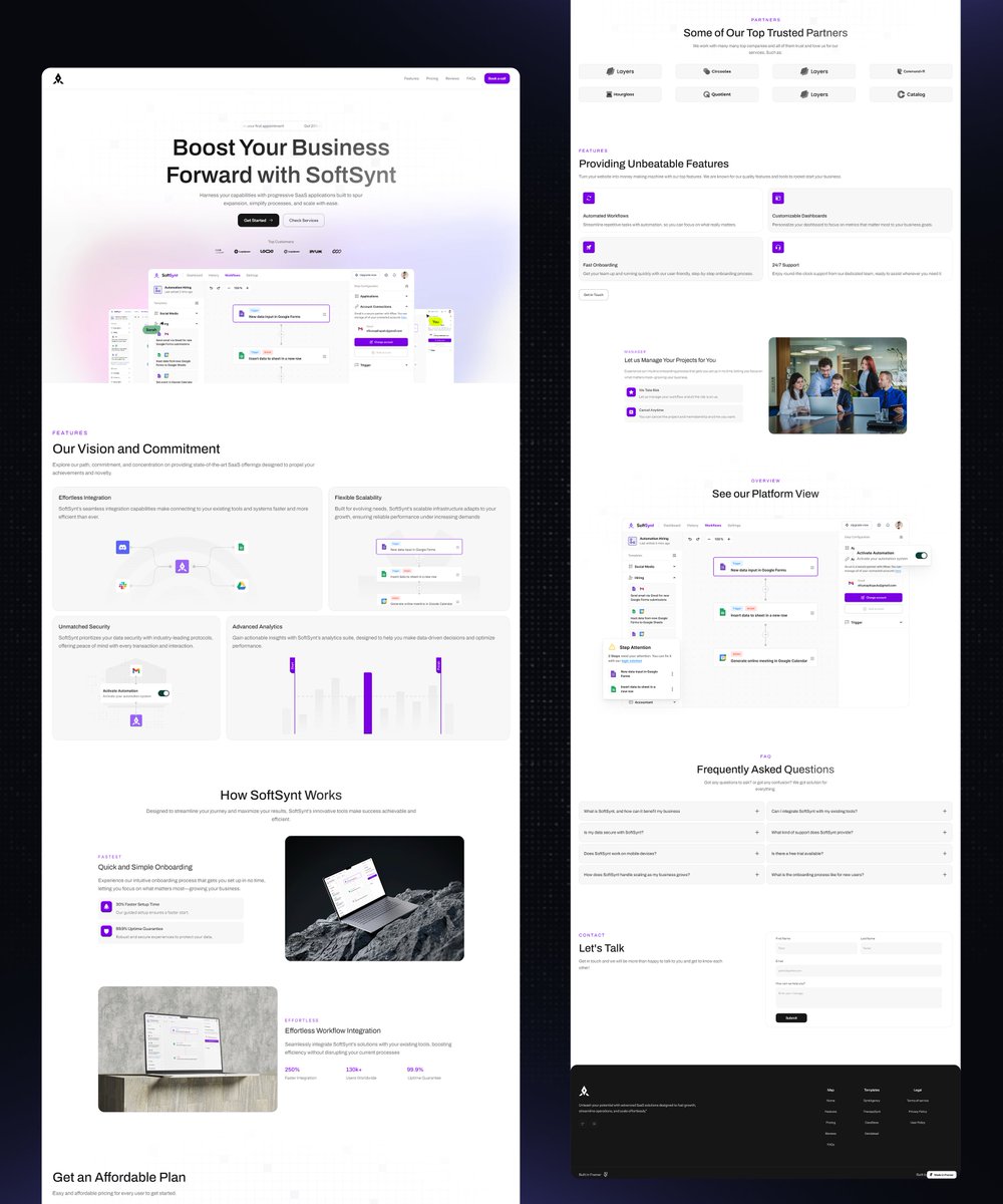 AsadSynt's tweet image. Landing page design completed in @framer for SaaS business.

- Time: 1 week

Preview:
softsynt.framer.website