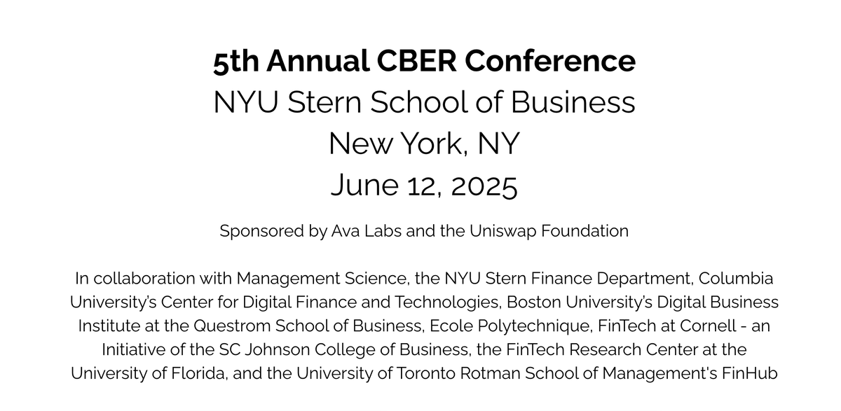 Doro Unger-Lee 🔺🎓🚀 (@doroungerlee) on Twitter photo 📢🔺Today's the <a href="/AvaLabs/">Ava Labs 🔺</a> supported CBER conference at 🎓 <a href="/NYUStern/">NYU Stern</a>. Give <a href="/cryptoeconprof/">Fahad Saleh</a> a follow for updates. 📢🔺Today's the <a href="/AvaLabs/">Ava Labs 🔺</a> supported CBER conference at 🎓 <a href="/NYUStern/">NYU Stern</a>. Give <a href="/cryptoeconprof/">Fahad Saleh</a> a follow for updates.