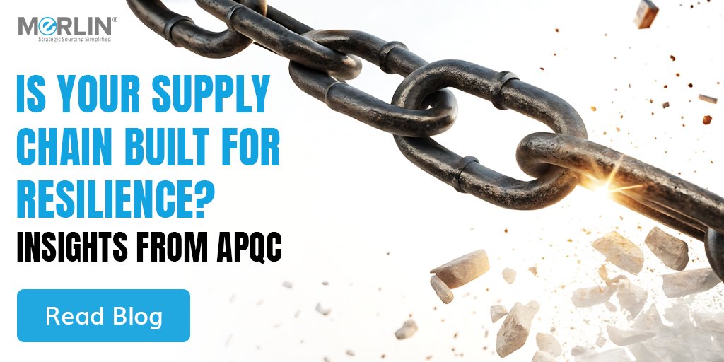 Is your supply chain truly resilient? 

At MeRLIN, we believe resilience starts with visibility and ends with decisive action. 
 
Read the key insights from the APQC report: rebrand.ly/a381f9
 
Explore how MeRLIN supports supply chain resilience: rebrand.ly/ga3k243