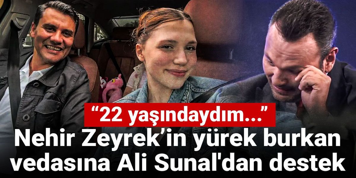 Nehir Zeyrek’in yürek burkan vedasına Ali Sunal'dan destek: Ne zaman istersen benimle konuşabilir, dertleşebilirsin. Her zaman yanında olduğumu bilmeni isterim.
halktv.com.tr/magazin/nehir-…