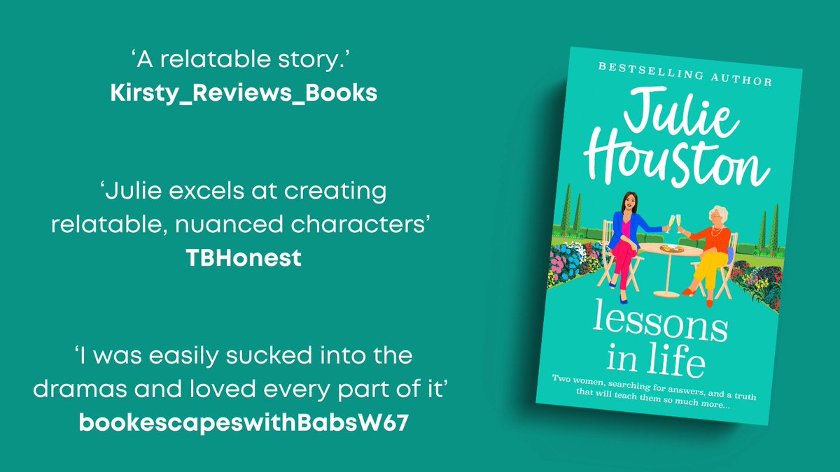 Julie Houston (@juliehouston2) on Twitter photo <a href="/BoldwoodBooks/">Boldwood Books</a>
Mybook.to/LessonsInLife"...The well researched time slips are intriguing, enticing and beautifully crafted..." 93% 4 and 5 stars!! <a href="/BoldwoodBooks/">Boldwood Books</a>
Mybook.to/LessonsInLife"...The well researched time slips are intriguing, enticing and beautifully crafted..." 93% 4 and 5 stars!!
