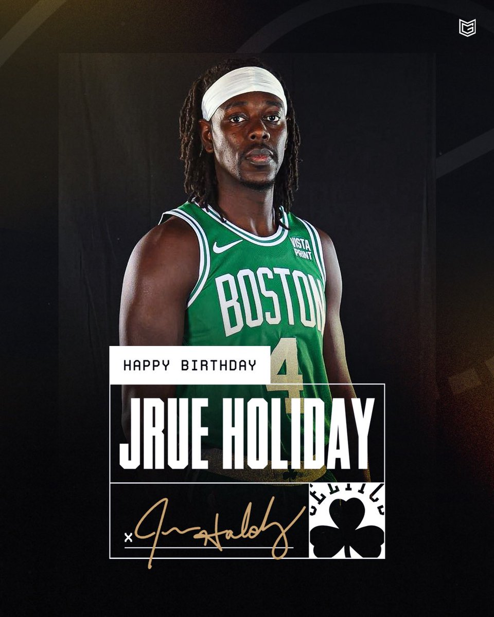 GlushonSM's tweet image. Join us in wishing @Jrue_Holiday11 Happy Birthday! 🎂 #GSMFamily