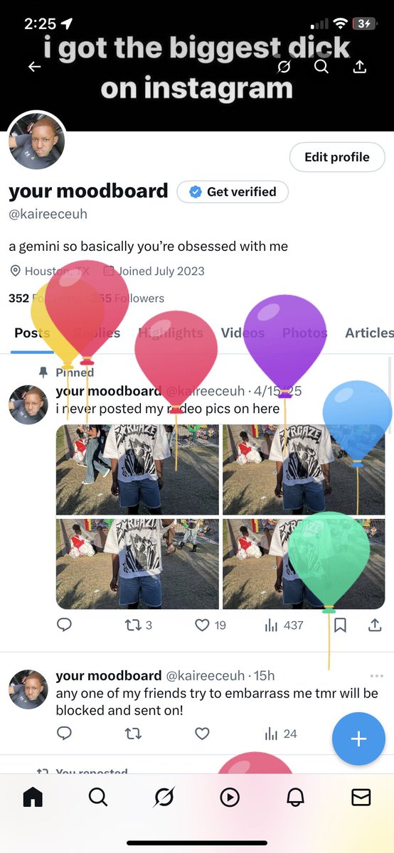 balloons on my pageeeeee