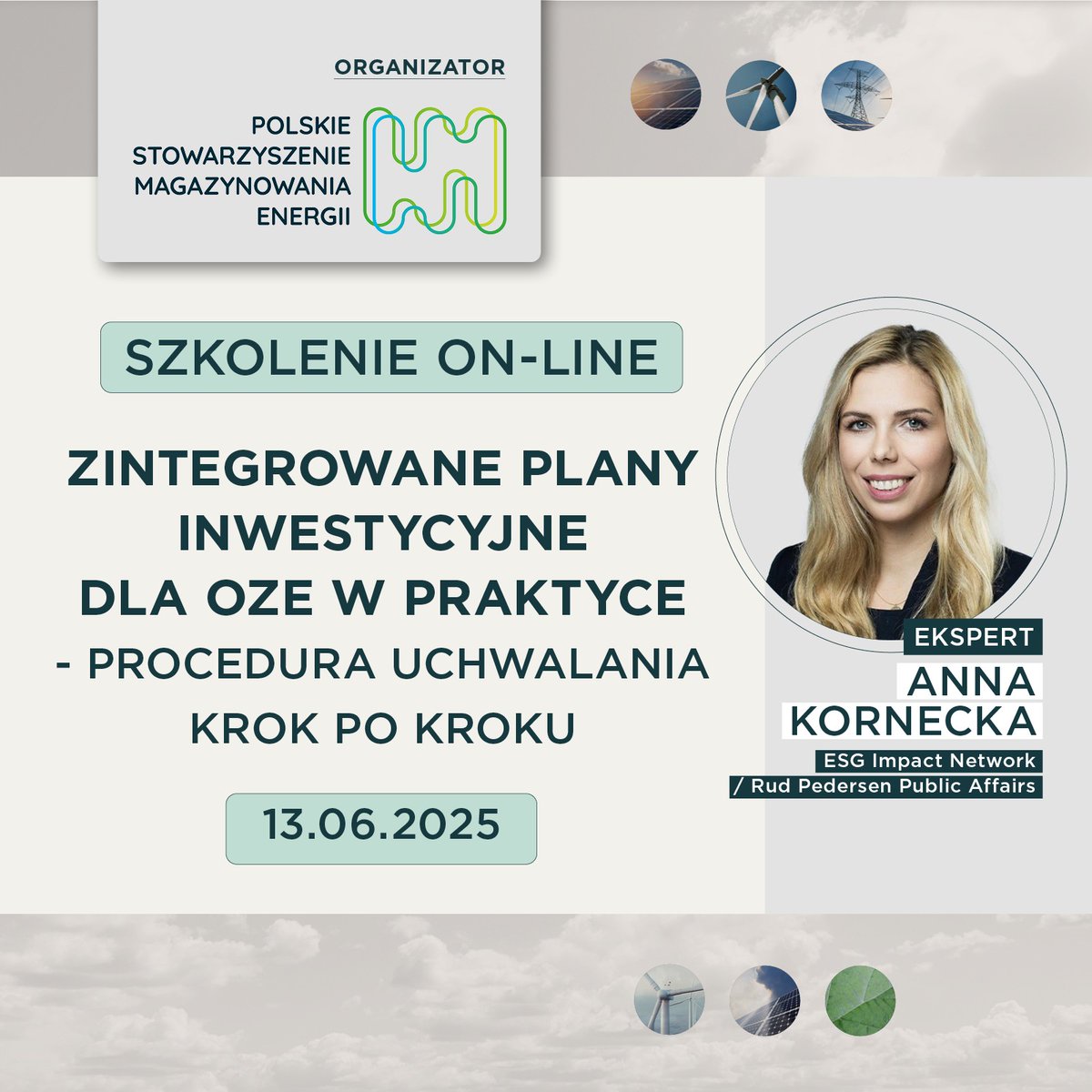 Szkolenie nt. Zintegrowanych Planów Inwestycyjnych dla OZE już jutro ! Dla członków PSME udział bezpłatny (zgodnie z pakietem) - zachęcam do rejestracji tinyurl.com/4jb79se7 #PSMEAkademia