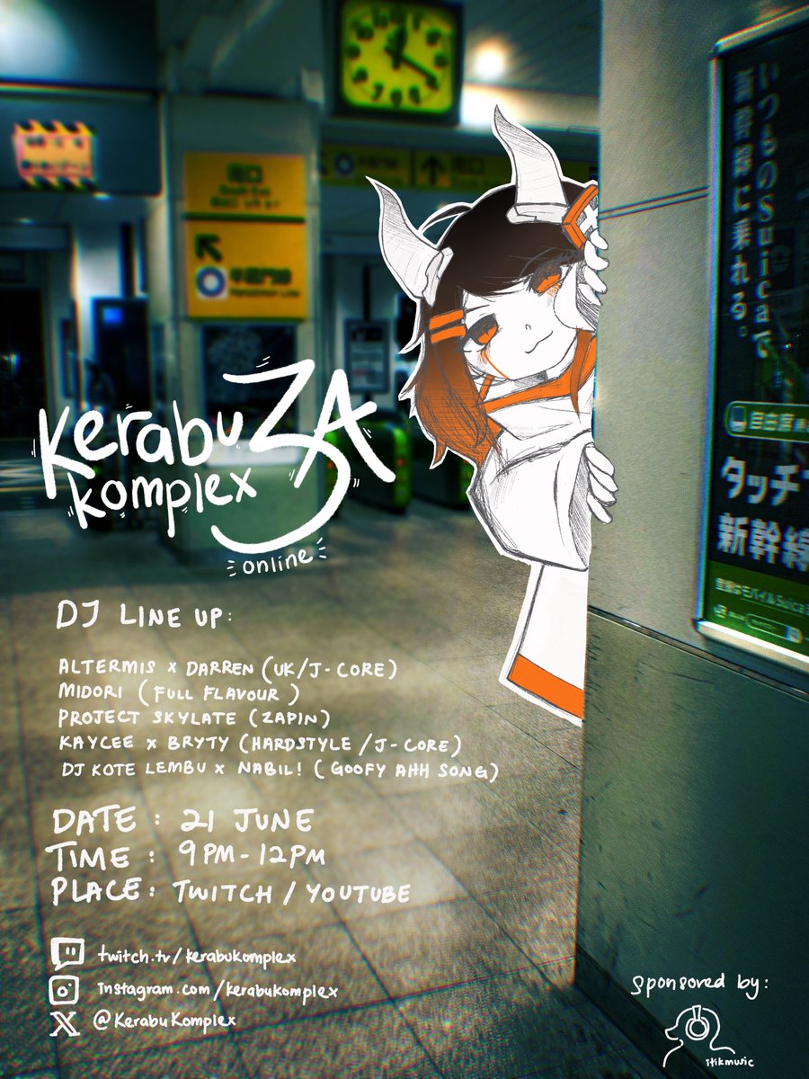ケラブ 𝑲𝑶𝑴𝑷𝑳𝑬𝑿 (@kerabukomplex) on Twitter photo Kerabu Komplex 3A Online.
21 June (Sat): 8pm - LATE
twitch.tv/kerabukomplex
DJ livestream from <a href="/ItikMusic/">Itik Music</a> . Kerabu Komplex 3A Online.
21 June (Sat): 8pm - LATE
twitch.tv/kerabukomplex
DJ livestream from <a href="/ItikMusic/">Itik Music</a> .