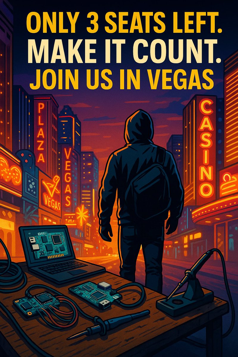 pascal_gujer's tweet image. 🚨 Breaking:
The 2nd run of our Breaking BitLocker training at #BlackHatUSA was cancelled.
Disappointed? Sure.
Defeated? Never.
🔥 Only 3 seats left for the Aug 2–3 session.
🧰 Hands-on. Gritty. Soldering scars included.
🎟️ hos.direct/bhusa25-23aug
🇨🇭 No Vegas? Hit the Zurich…