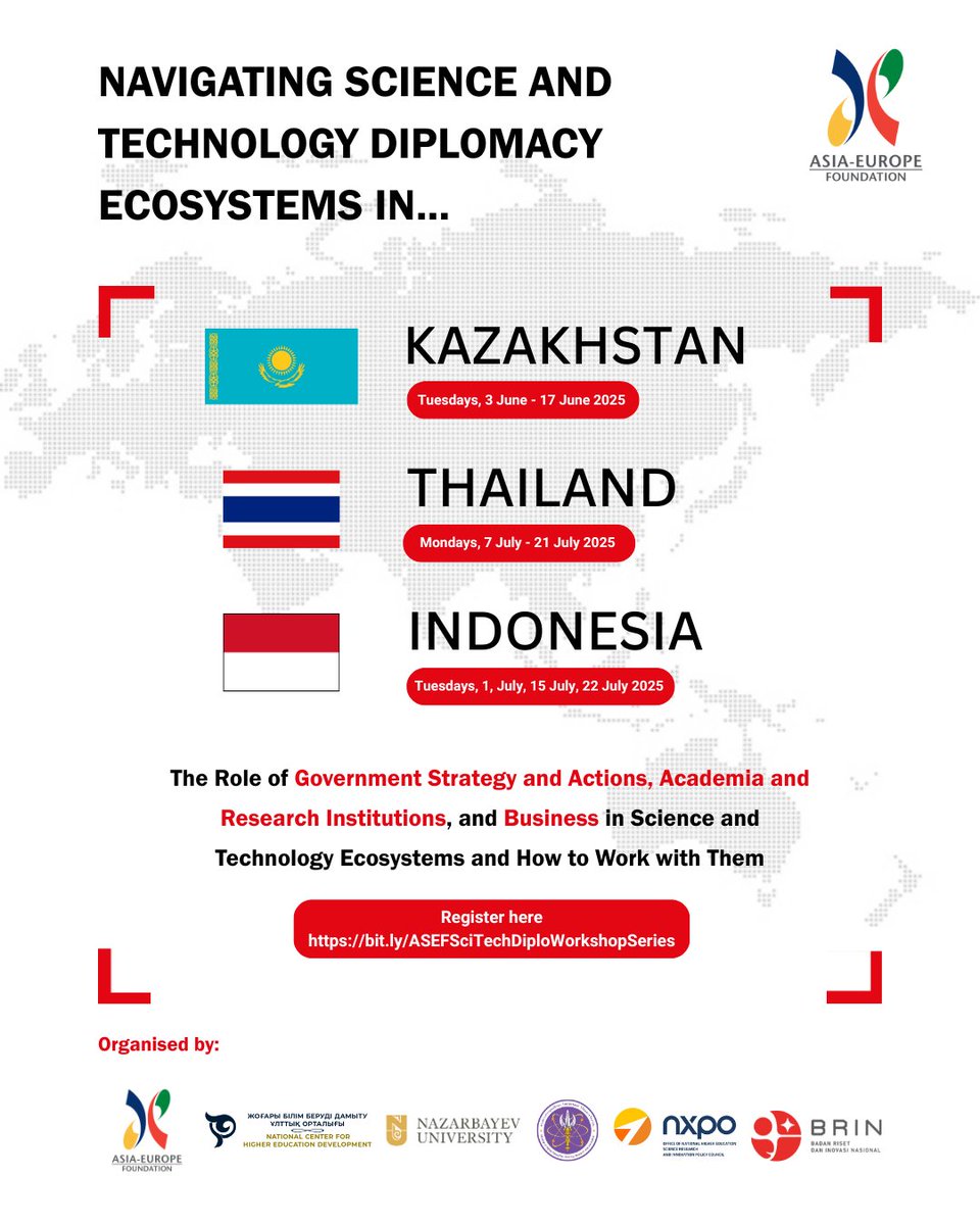 Join our Country-Focused Workshop Series: Navigating Science and Technology Diplomacy Ecosystems in June and July! The sessions are open for anyone interested in science diplomacy and international collaboration! Register now: hubs.ly/Q03rPcjg0❗