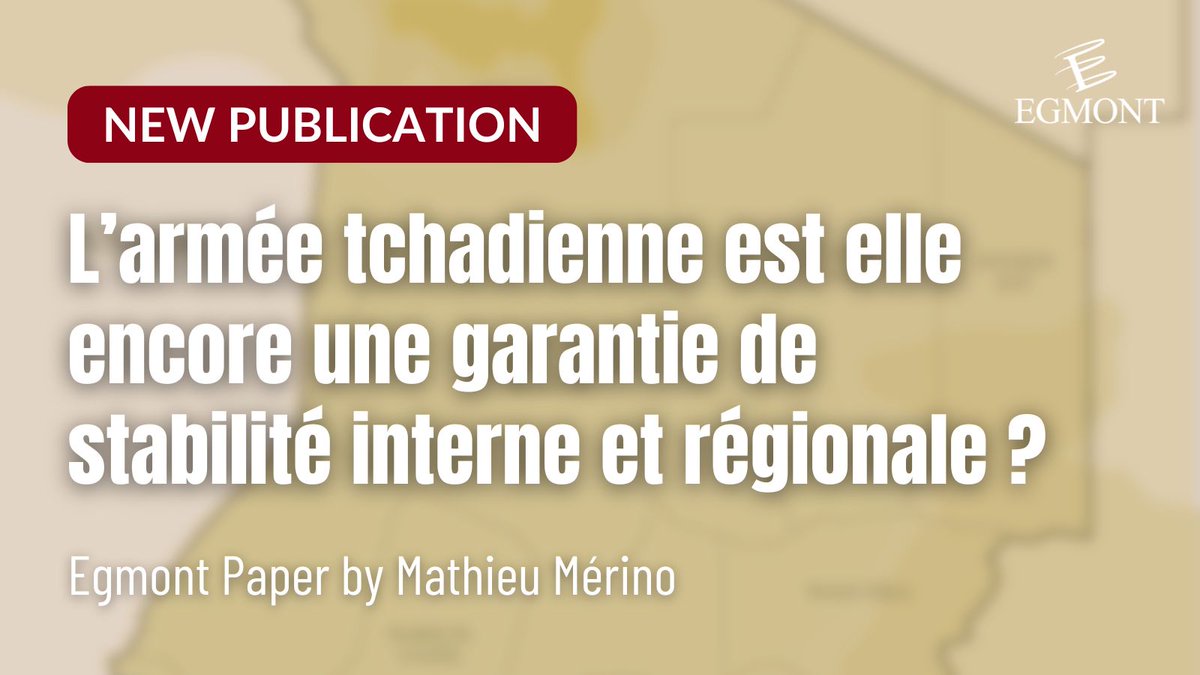 📄 𝗡𝗘𝗪 𝗣𝗨𝗕𝗟𝗜𝗖𝗔𝗧𝗜𝗢𝗡

🧵1/5 L’armée tchadienne, force de stabilité ou obstacle au changement ?
Dans un contexte sahélien bouleversé, la militarisation du Tchad empêche toute transition démocratique durable. La stabilité de façade pourrait vite se fissurer #Tchad