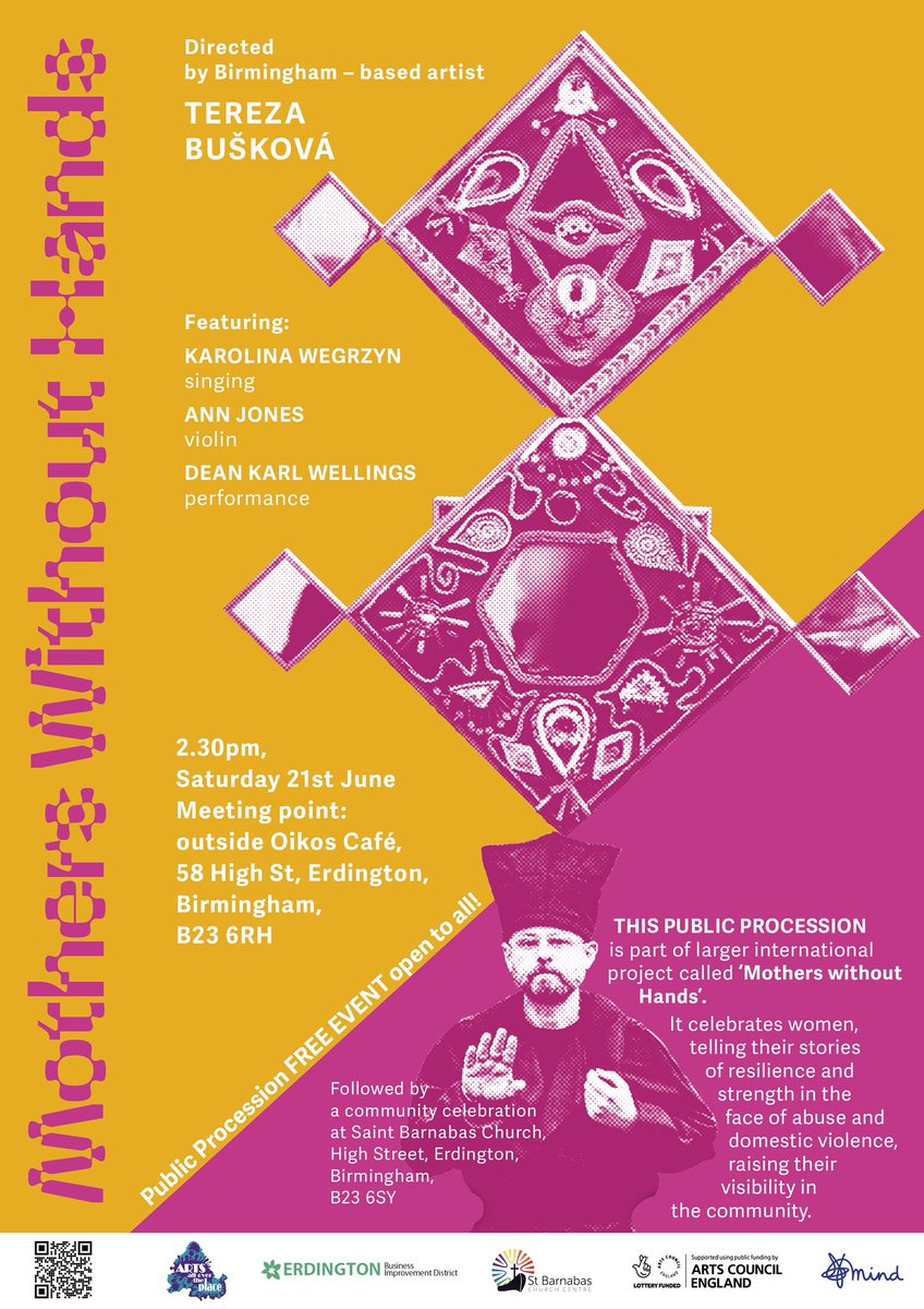 Tereza Buskova (@terezabuskova) on Twitter photo Join us for a Procession on Erdington high st - Sat June 21st at 2.30 (meeting point outside of Oikos Cafe)
Mothers without Hands is raising awareness about violence against women and girls.
Open to all 🙌
motherswithouthands.wordpress.com
<a href="/ErdingtonLocal/">ErdingtonLocal</a> <a href="/WhatsOnBrum/">Birmingham What's On</a> <a href="/birmingham_live/">Birmingham Live</a> Join us for a Procession on Erdington high st - Sat June 21st at 2.30 (meeting point outside of Oikos Cafe)
Mothers without Hands is raising awareness about violence against women and girls.
Open to all 🙌
motherswithouthands.wordpress.com
<a href="/ErdingtonLocal/">ErdingtonLocal</a> <a href="/WhatsOnBrum/">Birmingham What's On</a> <a href="/birmingham_live/">Birmingham Live</a>