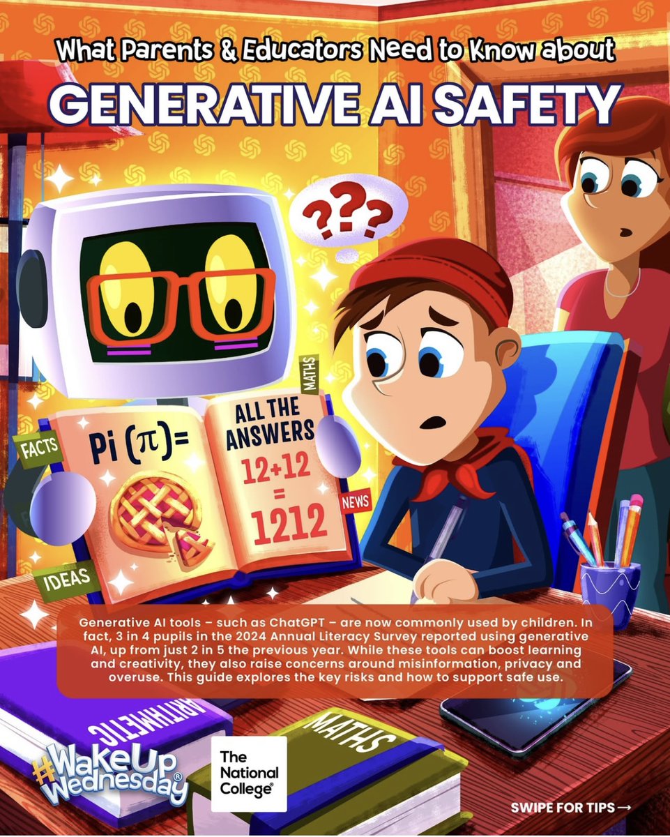 TrinityAcademyH's tweet image. 🚨AI is here to stay🚨 Generative AI is changing the way young people learn and play – but are they staying safe? Our free guide explores the #OnlineSafety risks and offers top tips for parents and educators 🛡🤖
