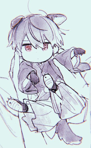 子熊みたいな犬かわいい…  ※参考写生