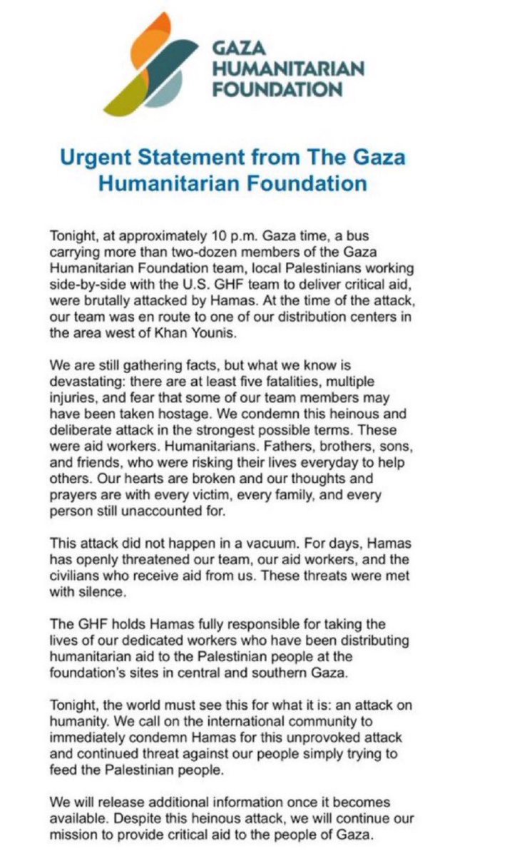 jonnybraham's tweet image. It’s important to note, that when you see headlines and pro Hamas supporters saying Israel killed people waiting for aid
Perhaps take a moment to read this statement
Israel don’t want Hamas
The Palestinians don’t want Hamas
Why do you ?