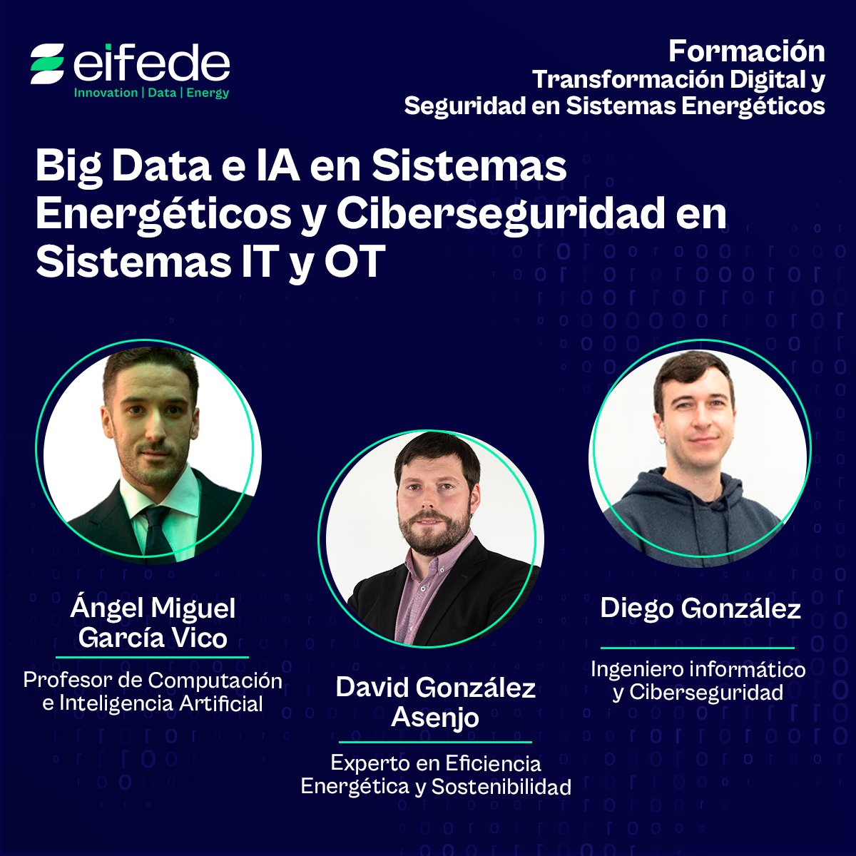 Eifede_ecosistema (@eifede_e) on Twitter photo 🤖Ángel Miguel García - Profesor Titular de <a href="/ujaen/">Universidad de Jaén</a> en el área de Ciencias de la Computación e Inteligencia Artificial.
🔒Diego González - Ingeniero Informático y experto en Ciberseguridad Ofensiva en ITCL
🌿David Gonzalez - Líder en eficiencia energética e Industria 4.0 en ITCL 🤖Ángel Miguel García - Profesor Titular de <a href="/ujaen/">Universidad de Jaén</a> en el área de Ciencias de la Computación e Inteligencia Artificial.
🔒Diego González - Ingeniero Informático y experto en Ciberseguridad Ofensiva en ITCL
🌿David Gonzalez - Líder en eficiencia energética e Industria 4.0 en ITCL