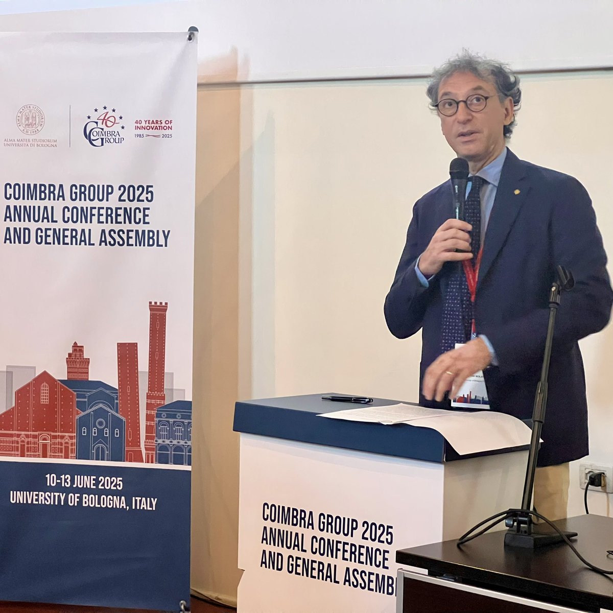 Francois Pierrot (@f_r_pierrot) on Twitter photo Prof. Giovanni Molari, rector of <a href="/Unibo/">Università di Bologna</a> #University of #Bologna opens a plenary session during <a href="/CoimbraGroup/">Coimbra Group</a> General Assembly. More than ever before, links between European Universities are needed to keep our European values alive!
<a href="/Philippe_Auge/">Philippe Augé</a> <a href="/MDelafosse/">Michaël Delafosse</a> <a href="/umontpellier/">Université de Montpellier</a> Prof. Giovanni Molari, rector of <a href="/Unibo/">Università di Bologna</a> #University of #Bologna opens a plenary session during <a href="/CoimbraGroup/">Coimbra Group</a> General Assembly. More than ever before, links between European Universities are needed to keep our European values alive!
<a href="/Philippe_Auge/">Philippe Augé</a> <a href="/MDelafosse/">Michaël Delafosse</a> <a href="/umontpellier/">Université de Montpellier</a>