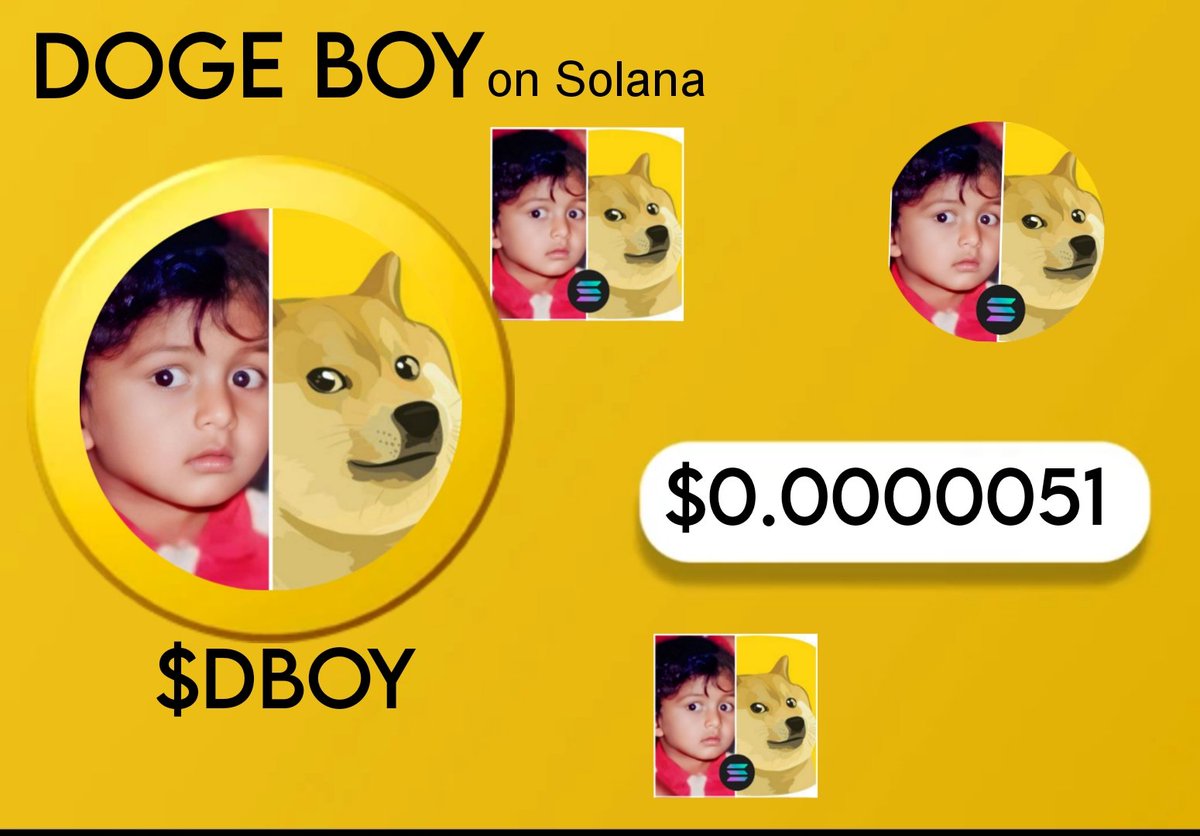 jocorama1's tweet image. New Ath! 🎉

1 Doge Boy : $0.0000051

CA : 23spZepyoNrAkd75ukiakJTkBgWcjL6bBjMiEPGZpump

Community is utility 💛 $DBOY

#Dogeboy #SolanaMemeCoin #Dogecoin #Solana #DOGE