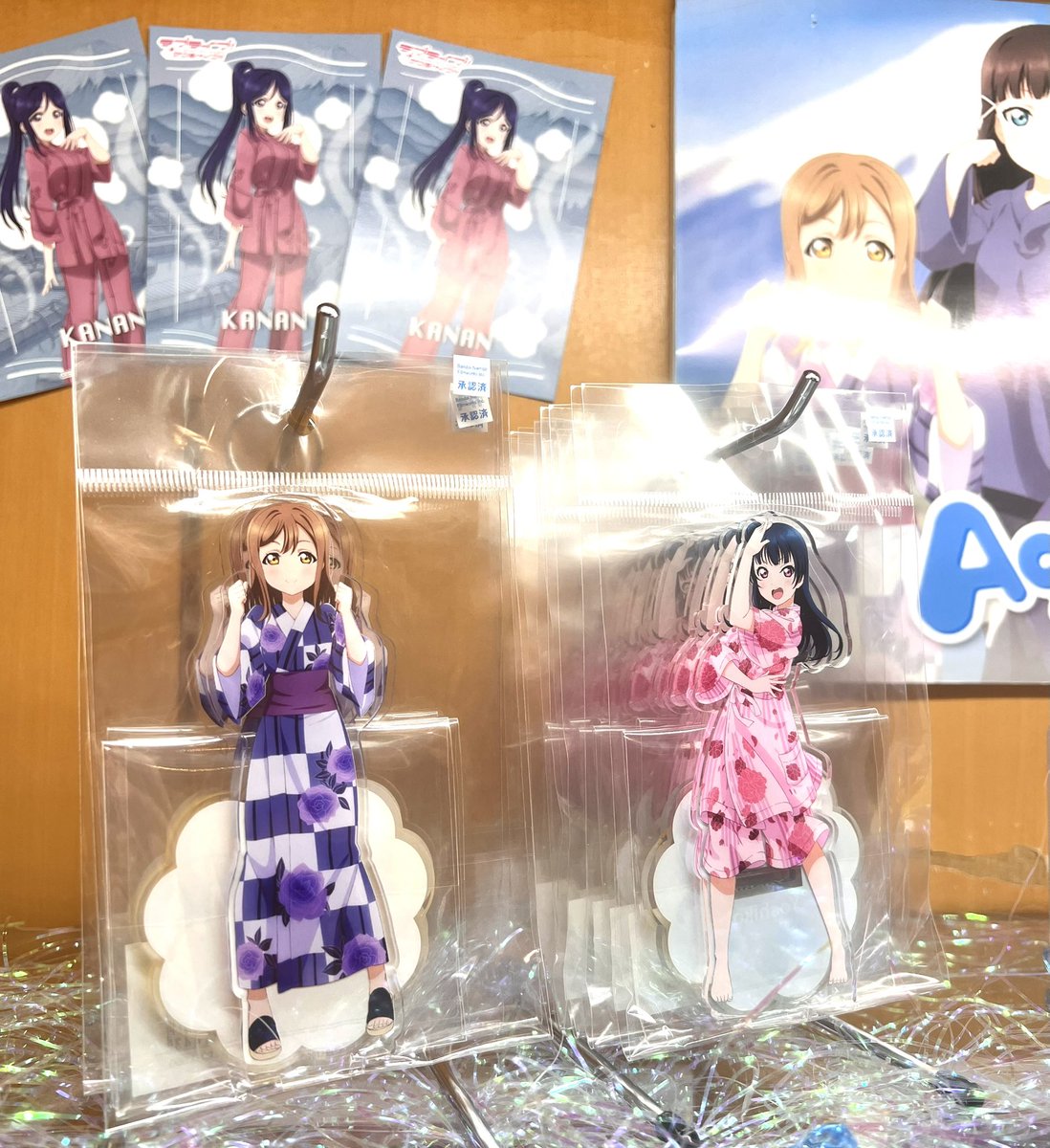 manyo_numazu's tweet image. Aqoursと温泉スタンプラリーは6月30日まで♨️皆様スタンプの押し忘れはありませんか?😌
スタンプ台紙の販売、押印は終了となりますがグッズは引き続き販売します🙏
先週末でたくさん出てしまいアクリルスタンドは残り4人のみ😢
また入荷しましたらお知らせします❗️
#ICOIプロジェクト
#万葉の湯沼津館