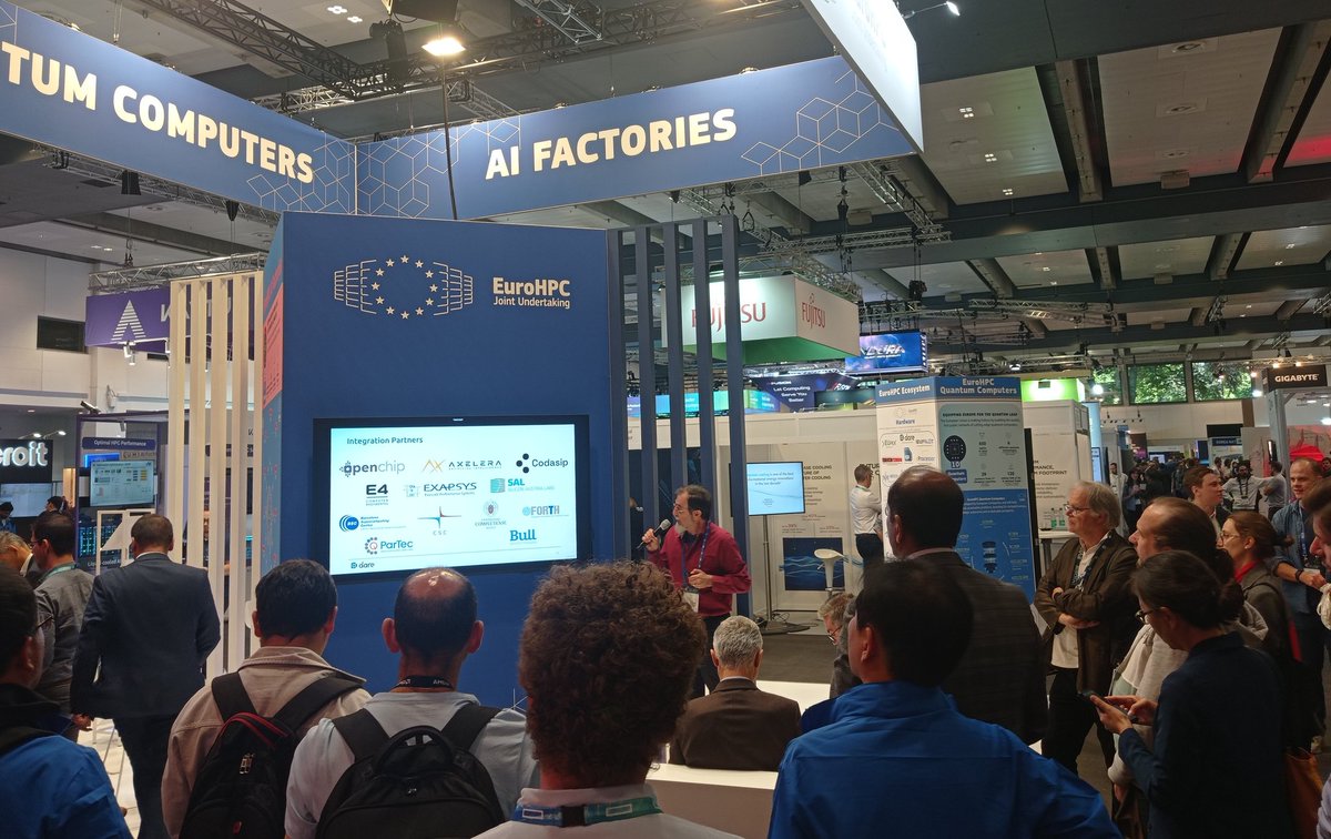 DARE (@dare_euproject) on Twitter photo 📢#ISC25
In case you missed the #DARE_RISCVEU presentation yesterday at the <a href="/EuroHPC_JU/">EuroHPC Joint Undertaking</a> booth, you can still catch us today at booth G54!
Plus, <a href="/EuProcessor/">EU processor</a> will showcase #EPAC demo 👀 📢#ISC25
In case you missed the #DARE_RISCVEU presentation yesterday at the <a href="/EuroHPC_JU/">EuroHPC Joint Undertaking</a> booth, you can still catch us today at booth G54!
Plus, <a href="/EuProcessor/">EU processor</a> will showcase #EPAC demo 👀