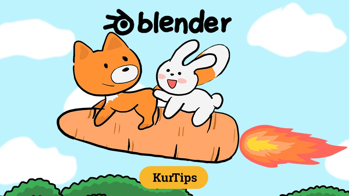 kurtips's tweet image. 昨天把《blender Grease Pencil零基础教程》的下集上传油管，现在Blender社区关于Grease Pencil这个强大的工具的教程真的非常少，仅有的几个外文教程我总觉得讲的不够细致，或者没有说到重点，所以我就针对那些只需要基础用法去画画的同学做了这么一套课程。youtube.com/watch?v=yG9YN8…