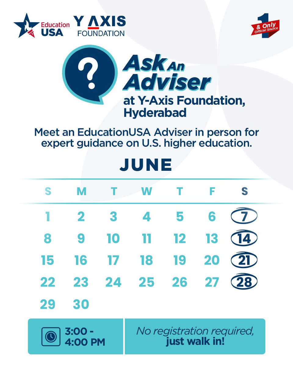Make your Saturdays more productive by joining in-person advising sessions designed to guide you through every step of your U.S. higher education journey.

Get expert guidance on university selection, applications, and more to plan your journey with confidence.

Join us every