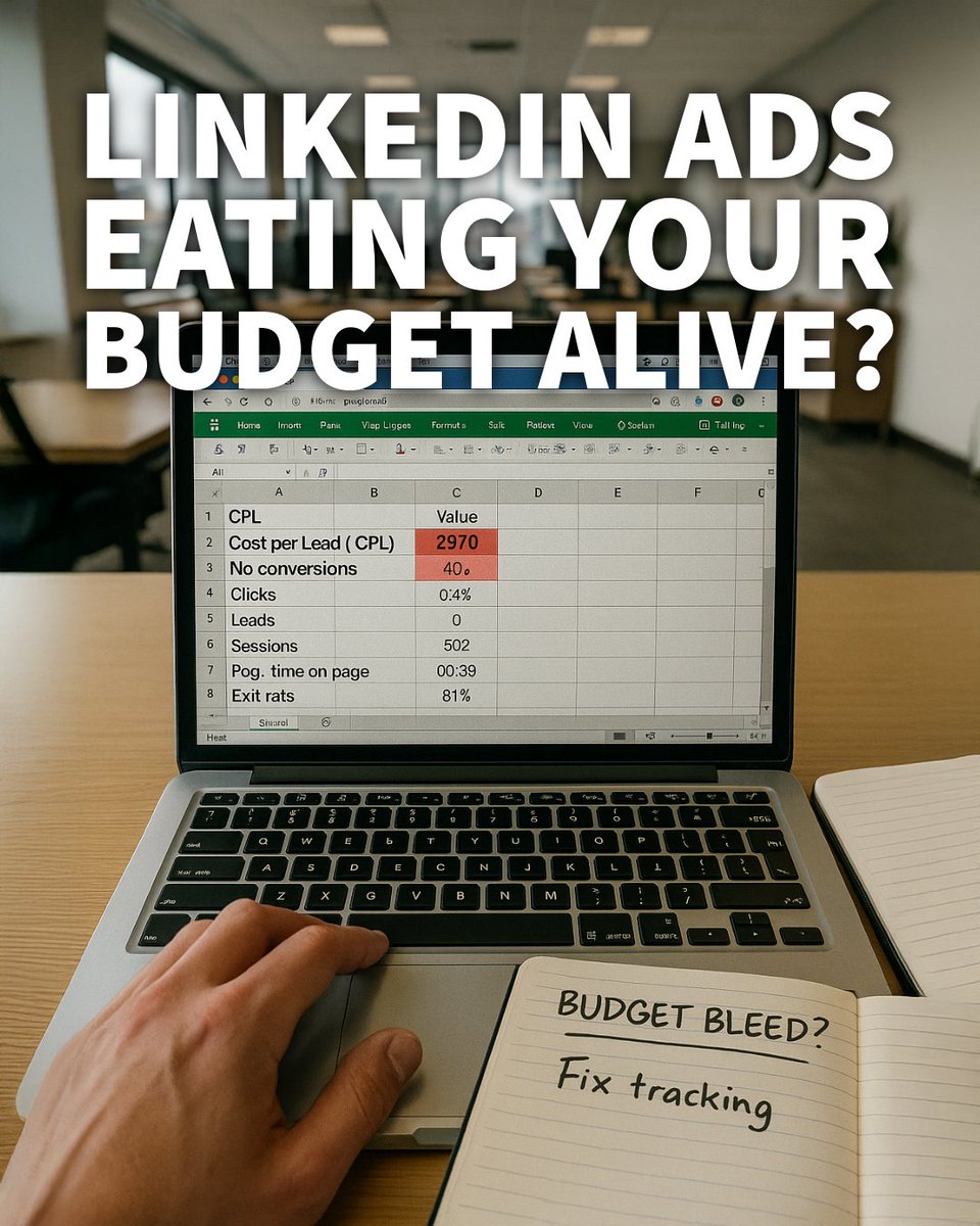 Most LinkedIn ads aren’t ‘underperforming’.

They’re just built for the wrong people, with the wrong bait.

If you’re running B2B campaigns and still getting £300+ Cost Per Lead...

You’re not advertising. You’re donating.

👇 Save this if you’re a founder or marketing lead doing