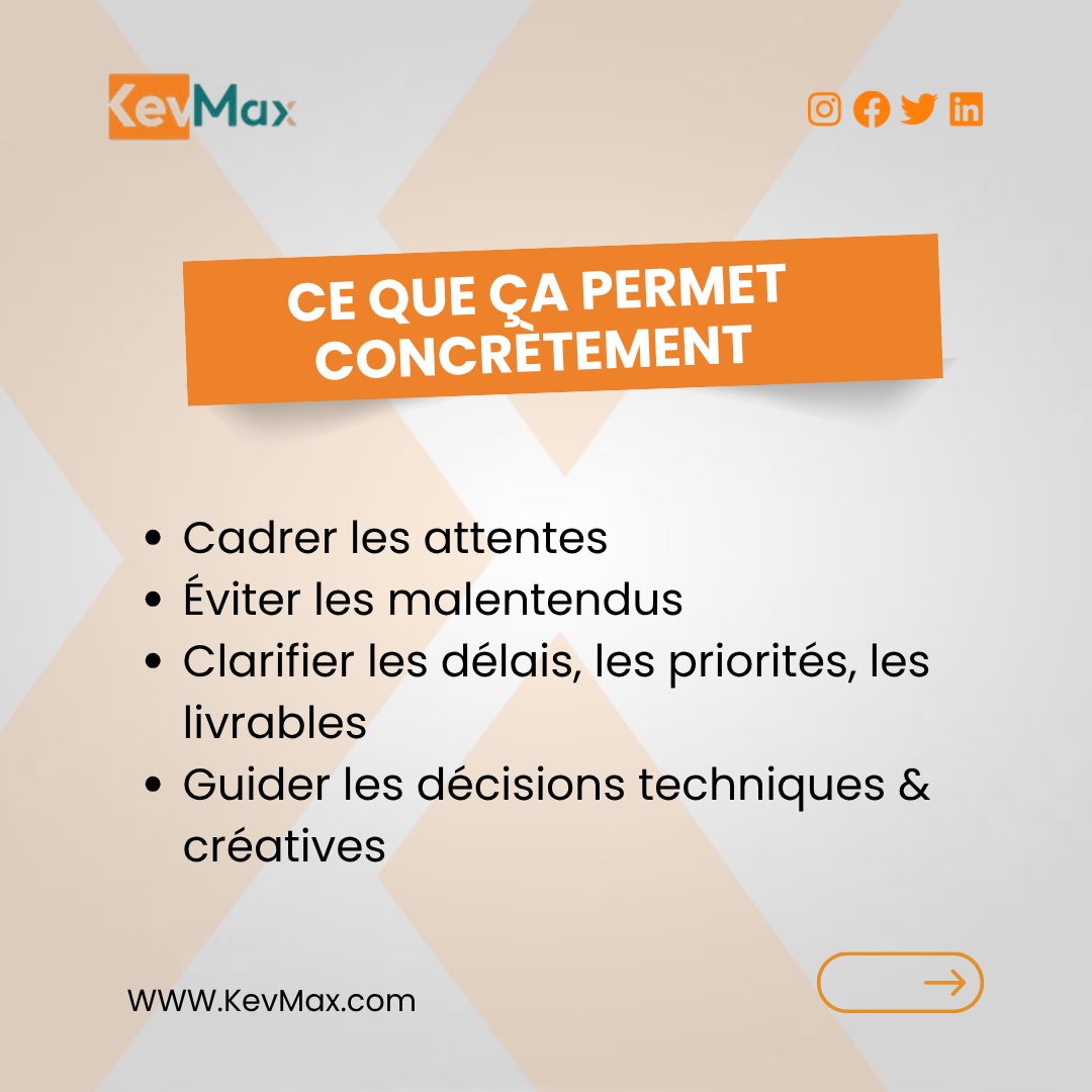 KevMaxSARL's tweet image. Quels sont, selon toi, les éléments indispensables à mettre dans un bon cahier des charges ? 📝
Objectifs ? Budget ? Maquettes ? Autre chose ?

Partage ton top 3 👇

#CahierDesCharges #ProjetDigital #Kevmax #developer  #Entrepreneurs