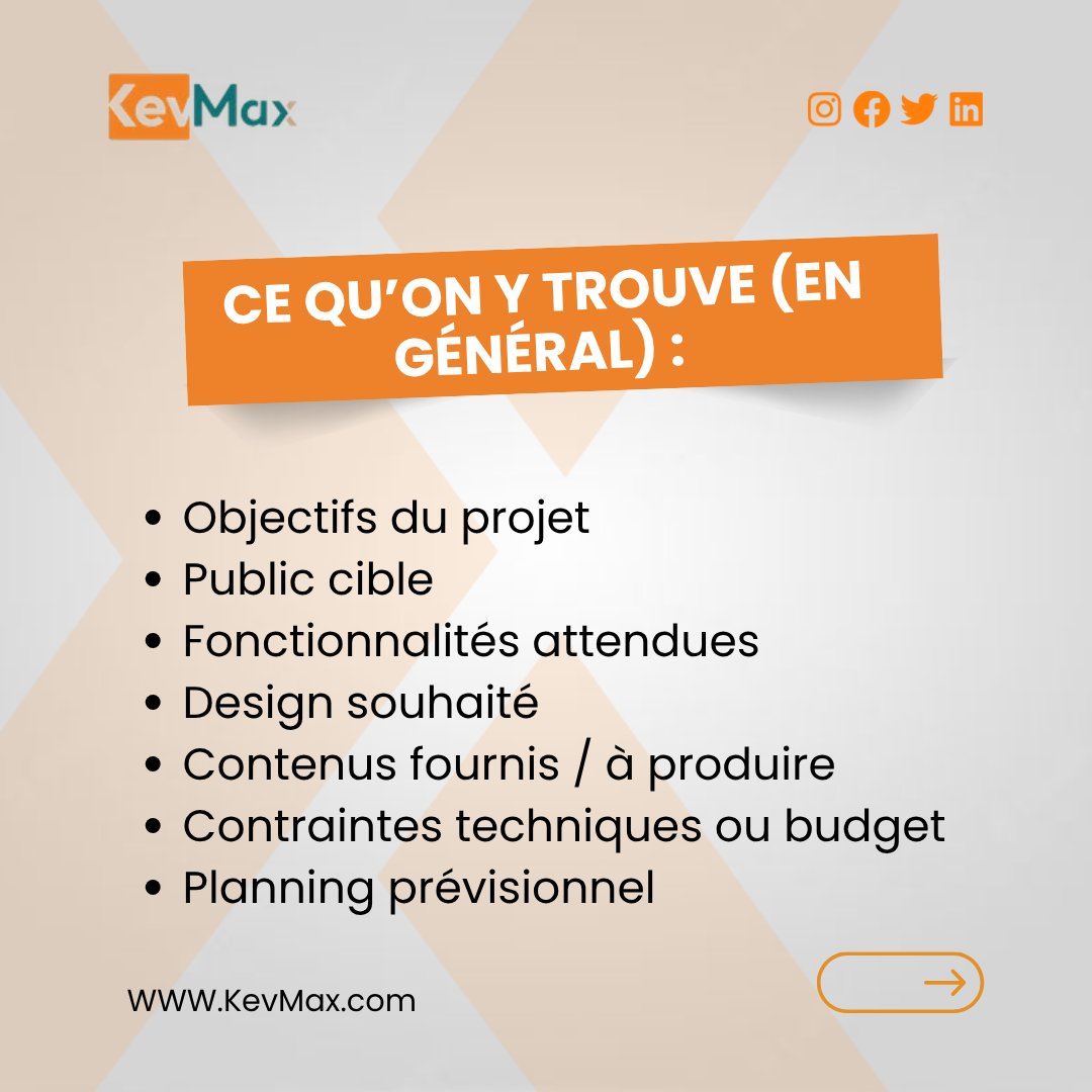 KevMaxSARL's tweet image. Quels sont, selon toi, les éléments indispensables à mettre dans un bon cahier des charges ? 📝
Objectifs ? Budget ? Maquettes ? Autre chose ?

Partage ton top 3 👇

#CahierDesCharges #ProjetDigital #Kevmax #developer  #Entrepreneurs