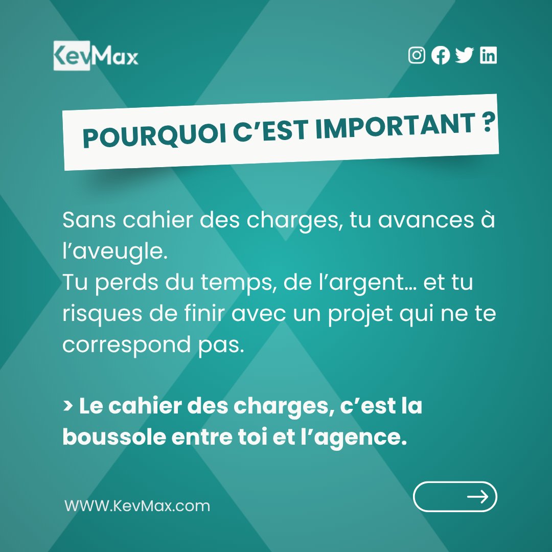 KevMaxSARL's tweet image. Quels sont, selon toi, les éléments indispensables à mettre dans un bon cahier des charges ? 📝
Objectifs ? Budget ? Maquettes ? Autre chose ?

Partage ton top 3 👇

#CahierDesCharges #ProjetDigital #Kevmax #developer  #Entrepreneurs