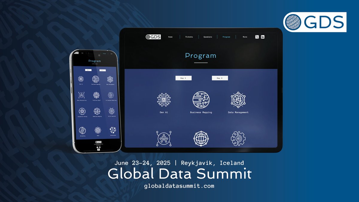 📢 The full #GDS25 agenda is live! 📢

Get ready for inspiring keynotes, fast sessions, networking coffee breaks, delicious lunches, and happy hours at Reykjavík’s hottest spots.

Plan your experience now → globaldatasummit.com/program

#GlobalDataSummit #AI #Networking #FutureOfData
