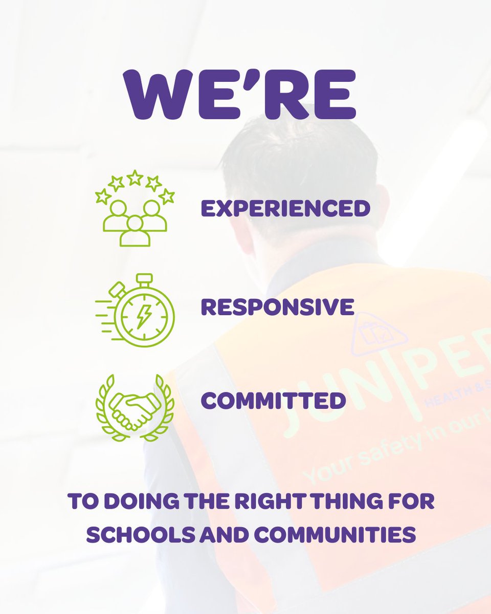 Why Choose Juniper?

With our local authority roots, Juniper combines public sector values with private sector agility. 
We’re experienced, responsive, and committed to doing the right thing for schools and communities.

#WhyJuniper #PublicSectorPride #FacilitiesThatWork
