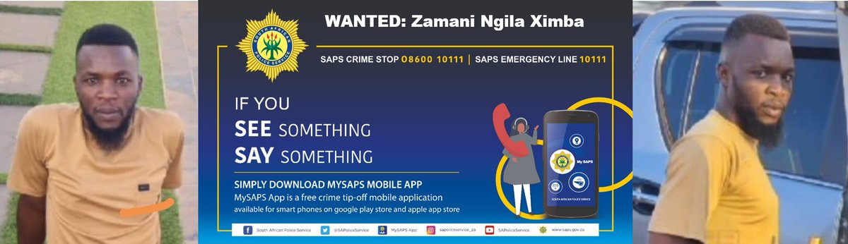 RT #sapsGP #SAPS has issued a reward of R60 000.00 to anyone who can come forth with information that will  lead to the arrest and successful conviction of Zamani Ngila Ximba who is #wanted for the murder of Inkatha Freedom Party Deputy Chief Whip, Mr  Khethamabala Sithole, and